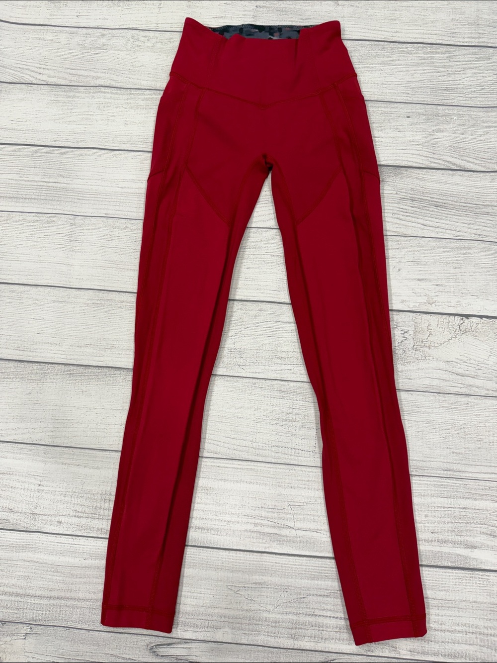 Lululemon Red High Rise Leggings Size 4 Running Yoga Training